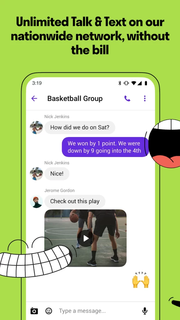 No Bills for calls and texts